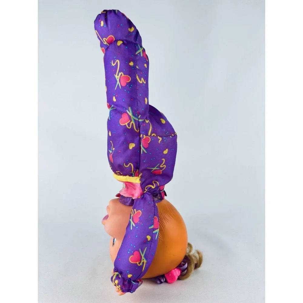 Toy Biz 1996 Baby Headstand Surprise Doll Purple Blonde Pig Tails Vintage 90s
